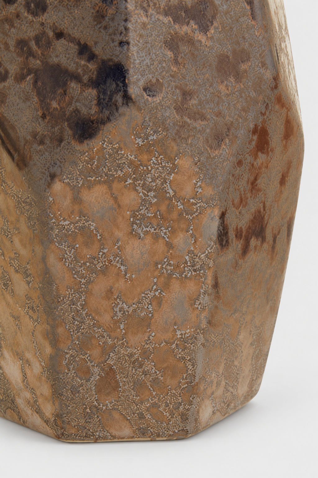 Salvo — Faceted Ceramic Accent Vase — view 5 on a light grey studio background