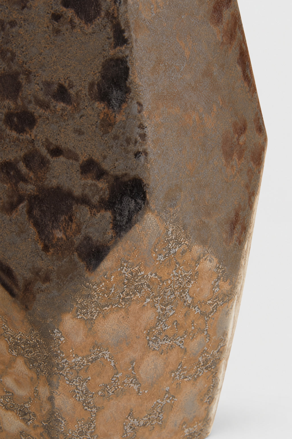 Salvo — Faceted Ceramic Accent Vase — view 6 on a light grey studio background