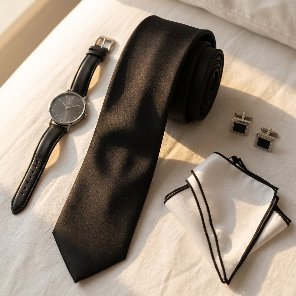 The Onyx Classic Satin Tie