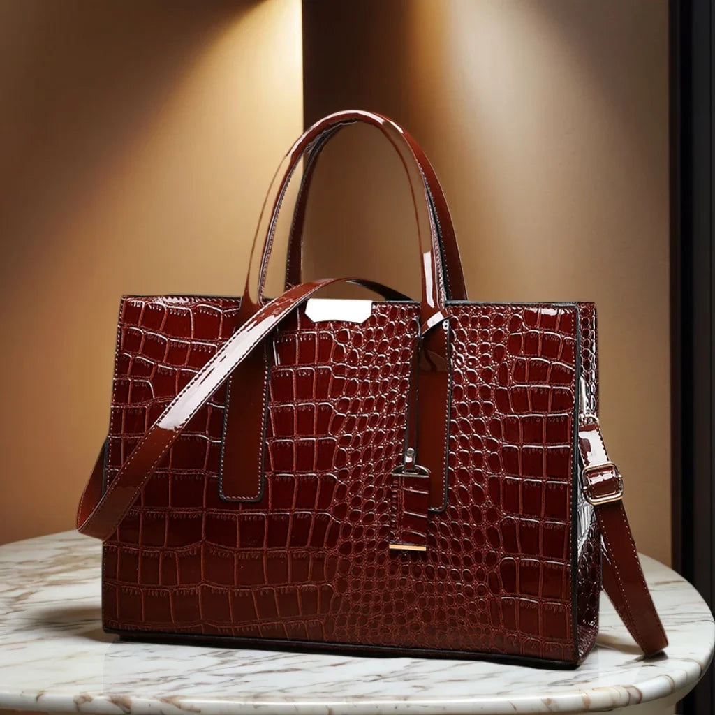 The Vittoria Croc-Effect Tote
