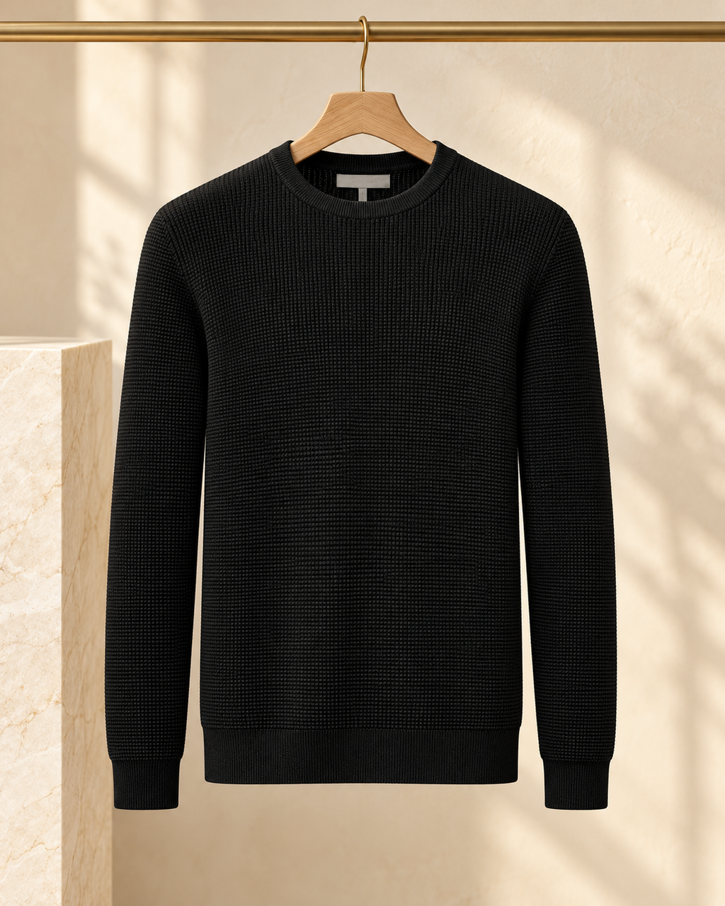 Jasper Conran cotton basketweave jumper — jumper black