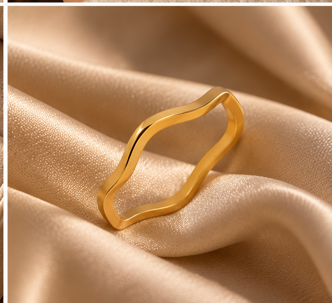 CIMOSA Minimalist Wave Ring – editorial image 4
