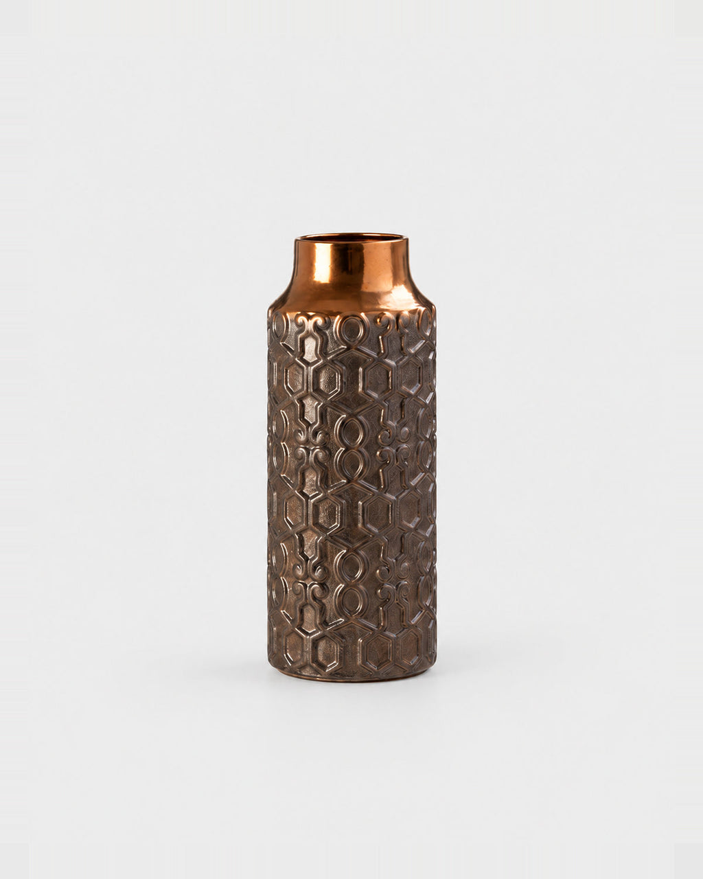 Zircon — Textured Ceramic Accent Vase — view 1 on a light grey studio background