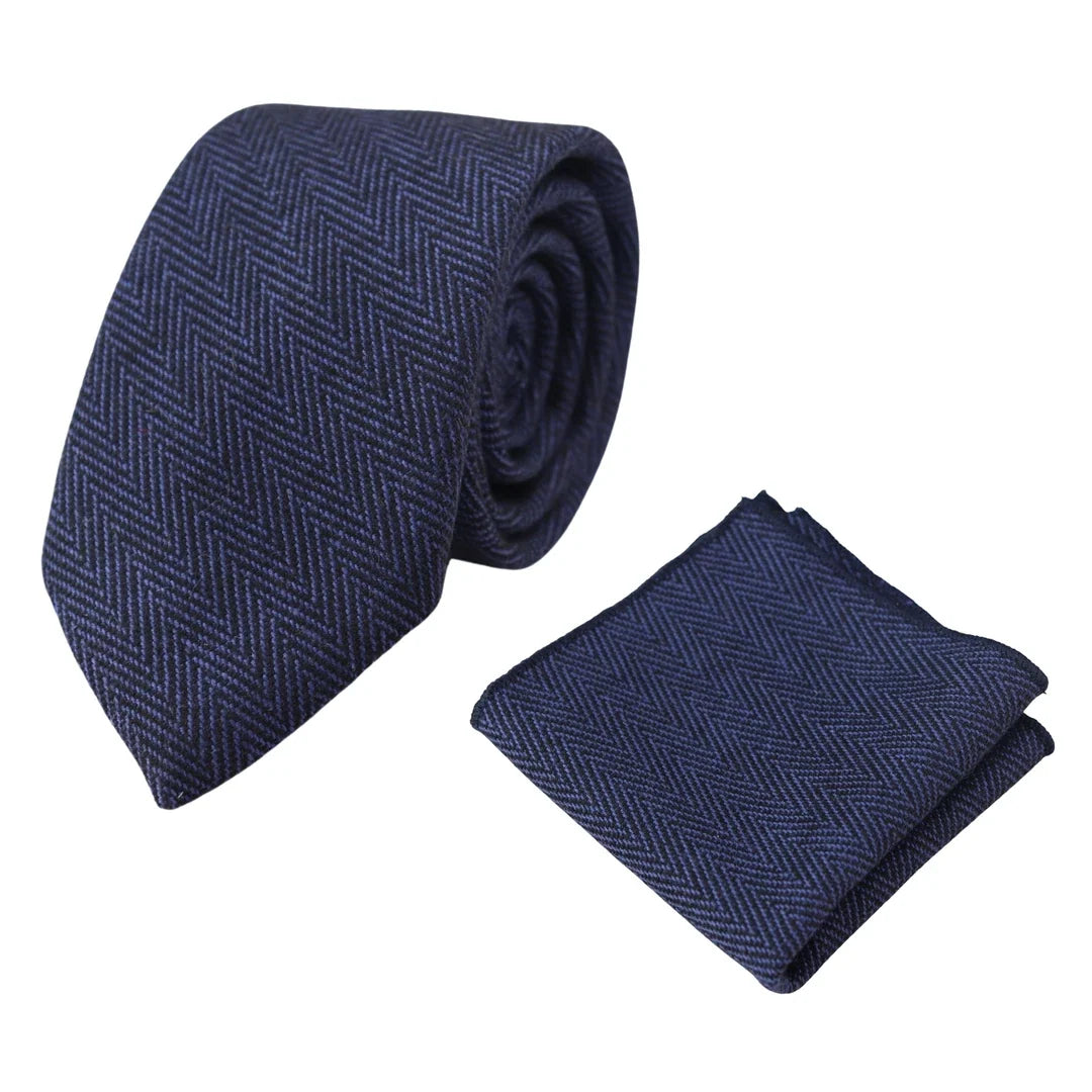 The Ashford Herringbone Tie Set