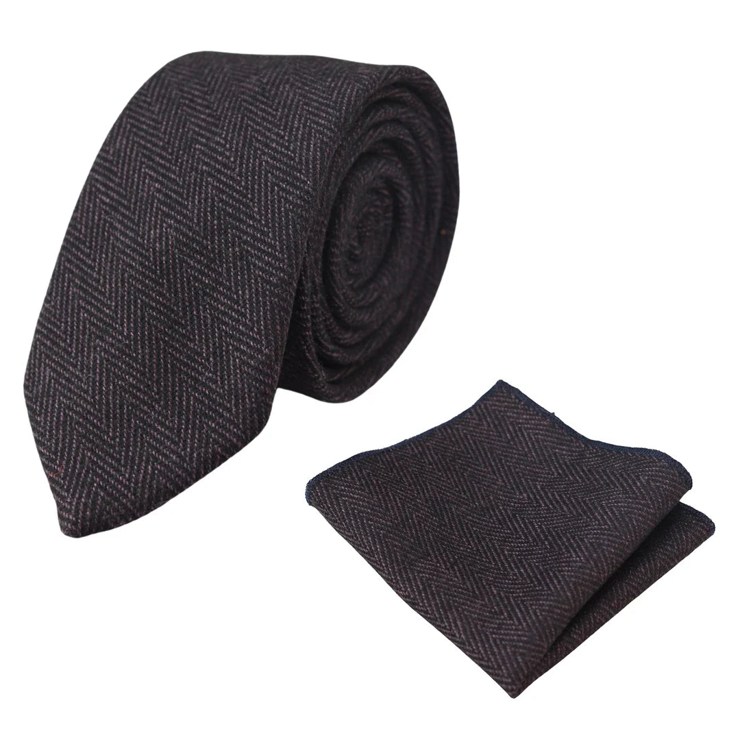The Ashford Herringbone Tie Set