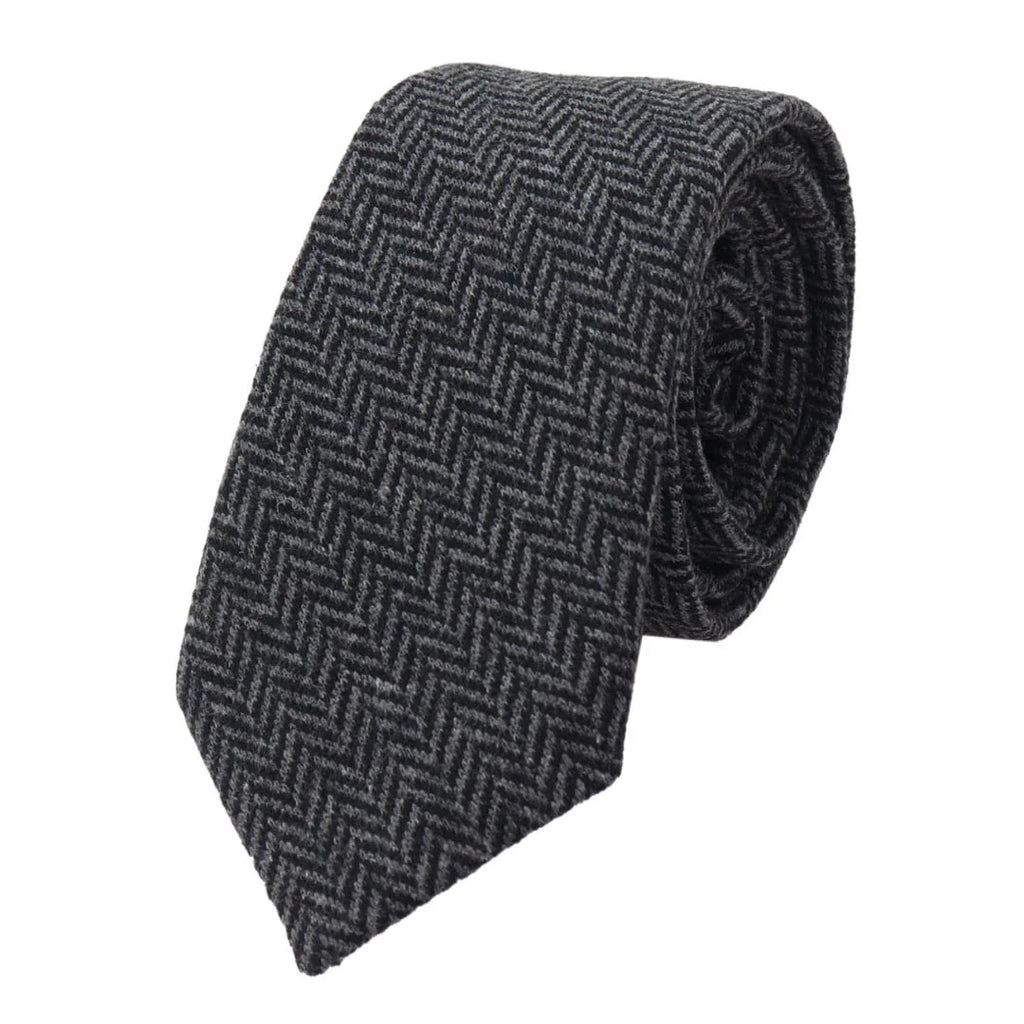 The Heritage Wool Herringbone Tie Set