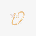 Butterfly Cubic Zirconia Adjustable Ring