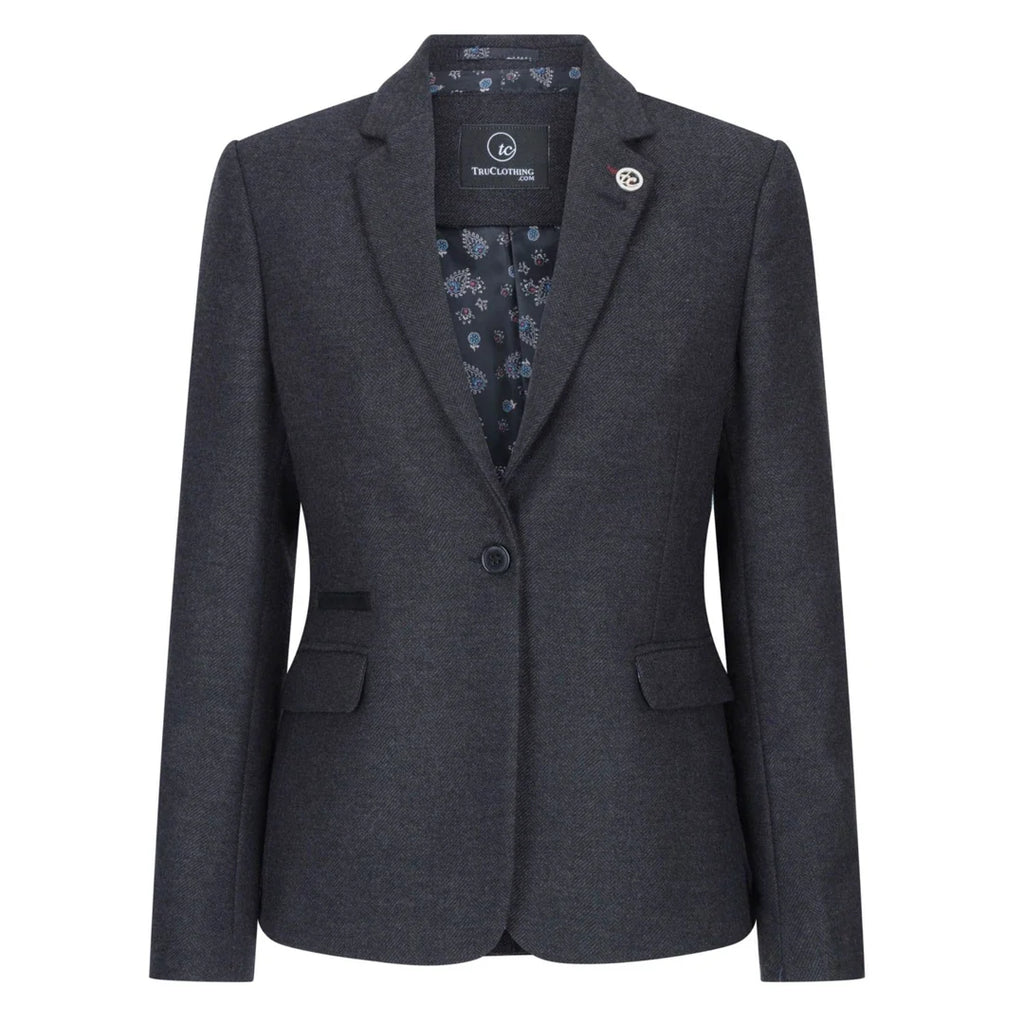 The Noire Herringbone Blazer & Waistcoat