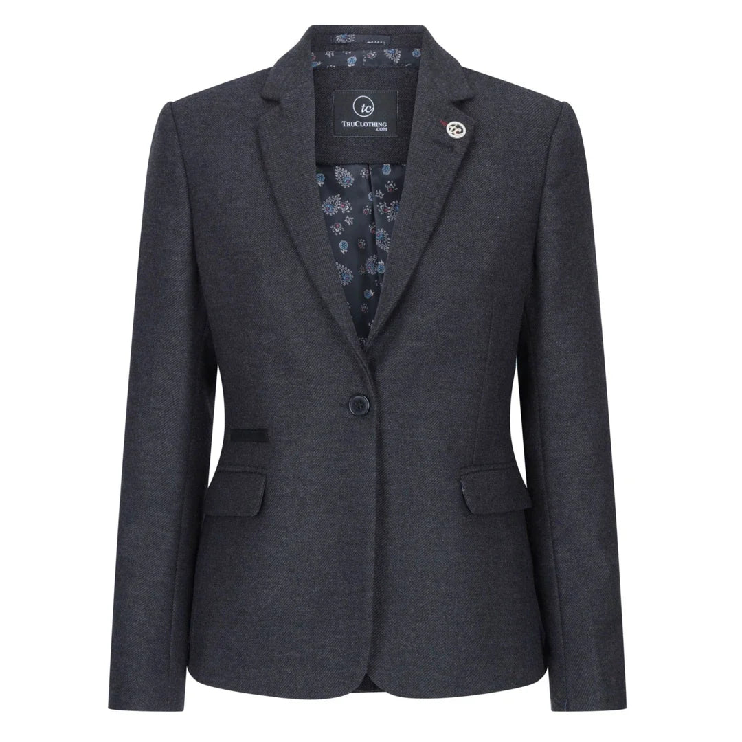 The Noire Herringbone Blazer & Waistcoat