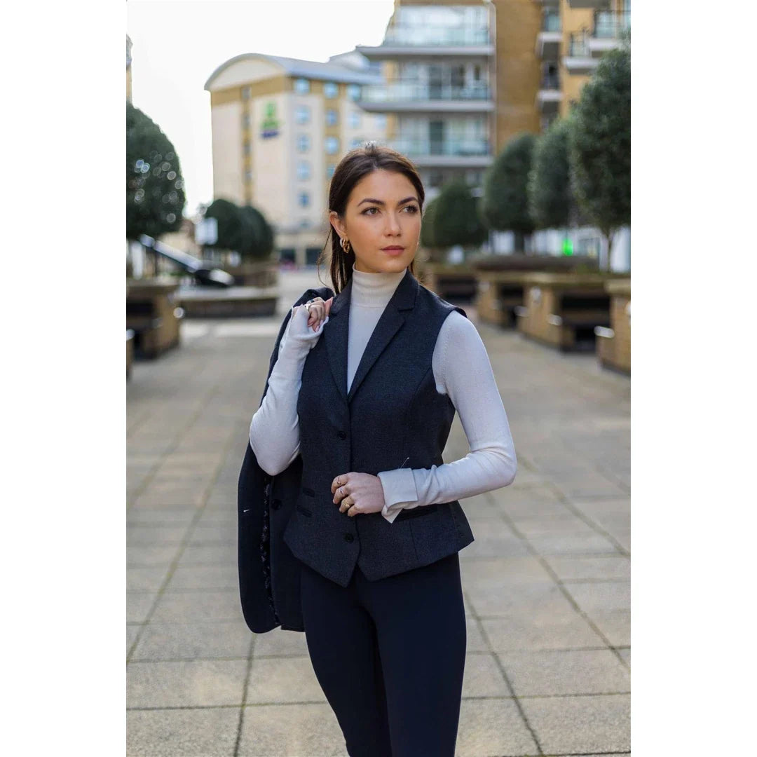 The Noire Herringbone Blazer & Waistcoat